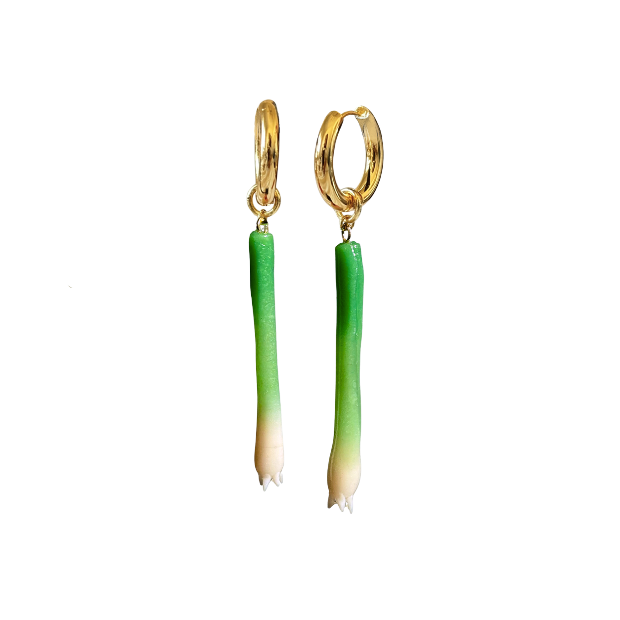 Green Onion Earrings