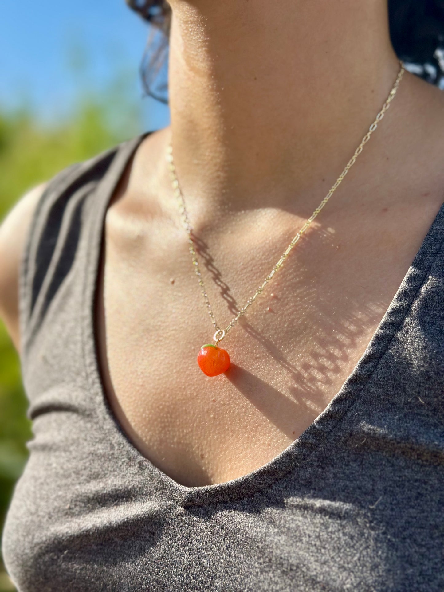 Peach Necklace
